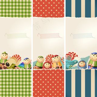 卡通玩具BANNER旗帜矢量素材