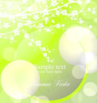 春天良亮梅花矢量图