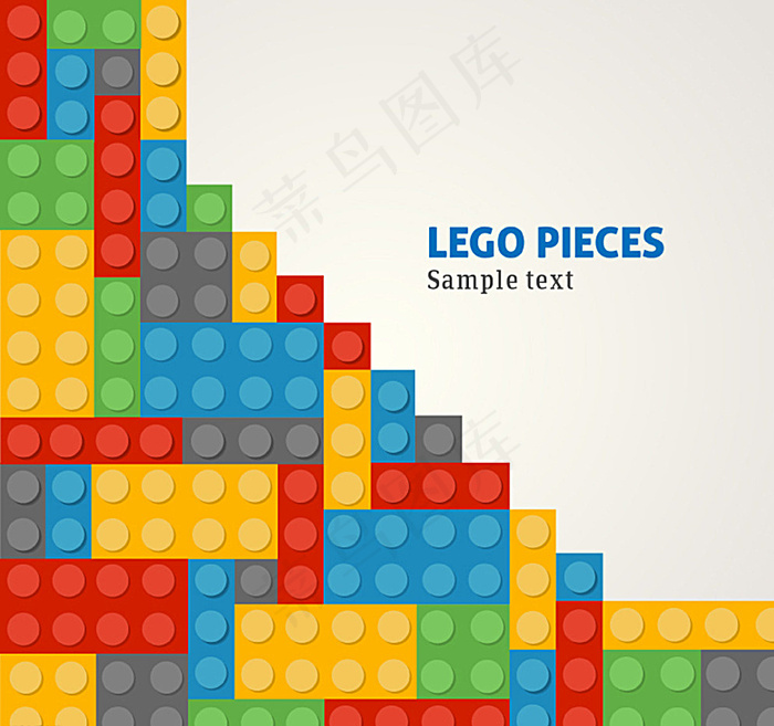 彩色乐高积木背景矢量素材图片