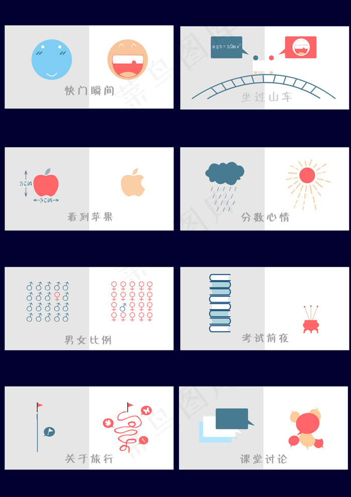 文科生和理科生psd模版下载