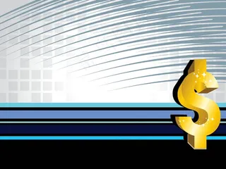 背景与孤立的美元符号