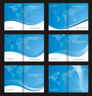 地图背景画册封面设计矢量素材