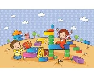 在玩玩具的孩子eps,ai矢量模版下载