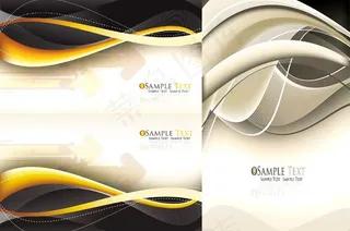 潮流动感线条卡片背景矢量素材