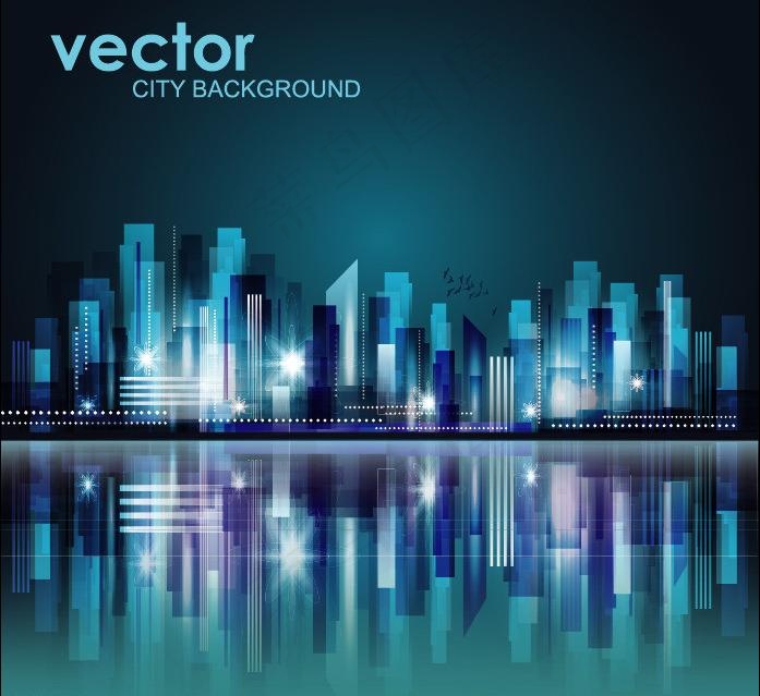 抽象城市夜景图片