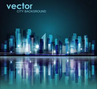 抽象城市夜景图片