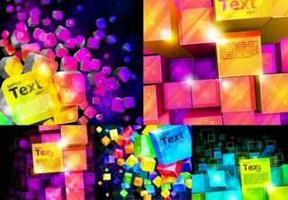 丰富多彩的背景矢量立方体