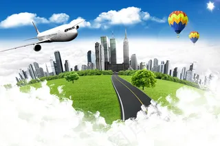 旅游展板背景图片