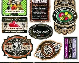 欧式label矢量素材图片