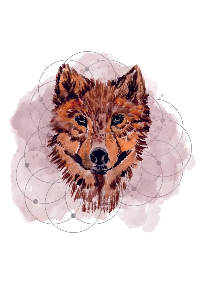 手绘水彩效果动物插画