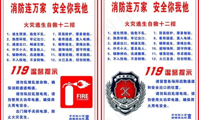 消防安全图图片cdr矢量模版下载