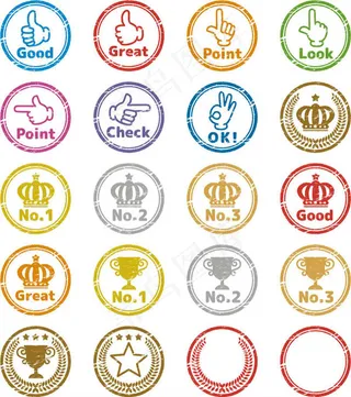 圆形印章设计矢量素材下载