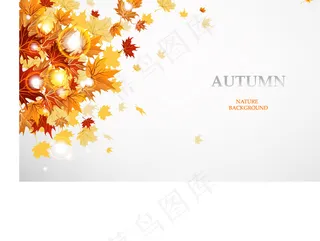 红叶秋意矢量设计素材