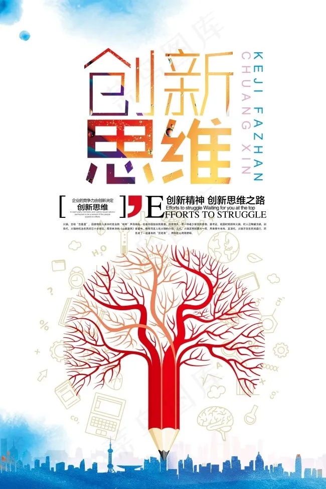 大气中国风创新思维企业文化展板设计