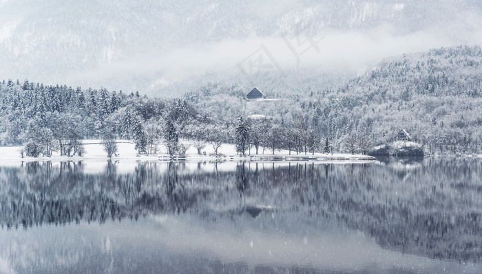 唯美冬天雪景图片大全