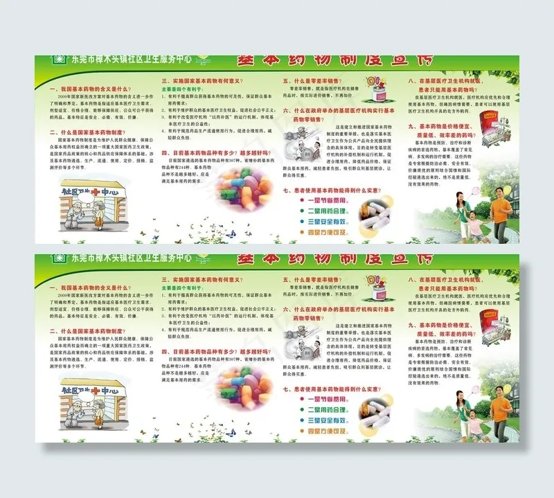 基本药物制度宣传栏图片cdr矢量模版下载