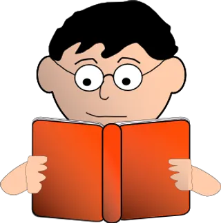 戴眼镜的剪辑艺术阅读的人