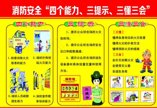 校园消防安全展板图片(13600X9500(DPI:254))psd模版下载