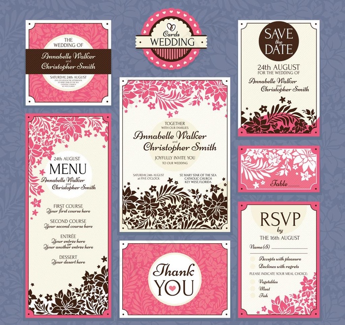 婚礼邀请卡图片