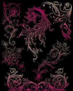 高清晰线描粗花纹笔刷