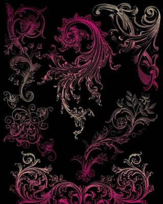 高清晰线描粗花纹笔刷