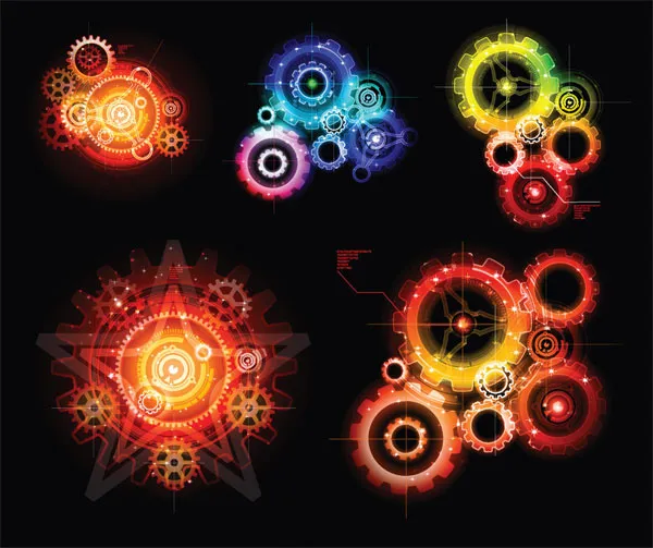 齿轮主题矢量素材eps,ai矢量模版下载