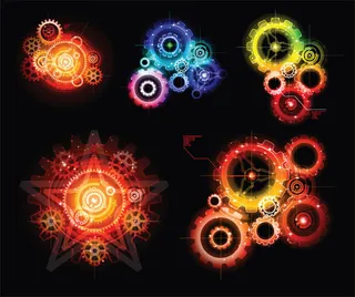 齿轮主题矢量素材