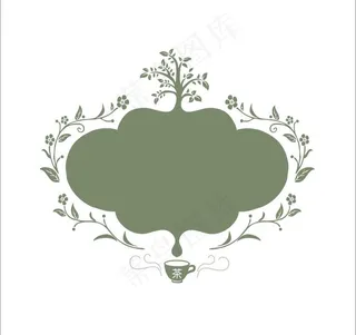 茶叶盒花纹饰边图片