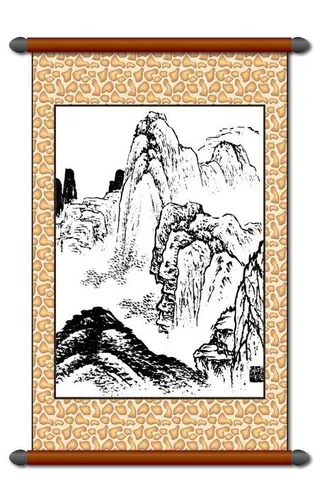 白描 风景画图片