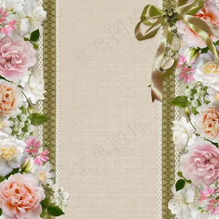 简约小清新文艺风插花静物摆拍背景