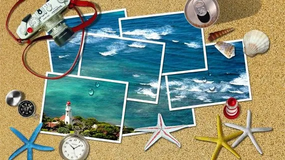 夏日沙滩写真图片