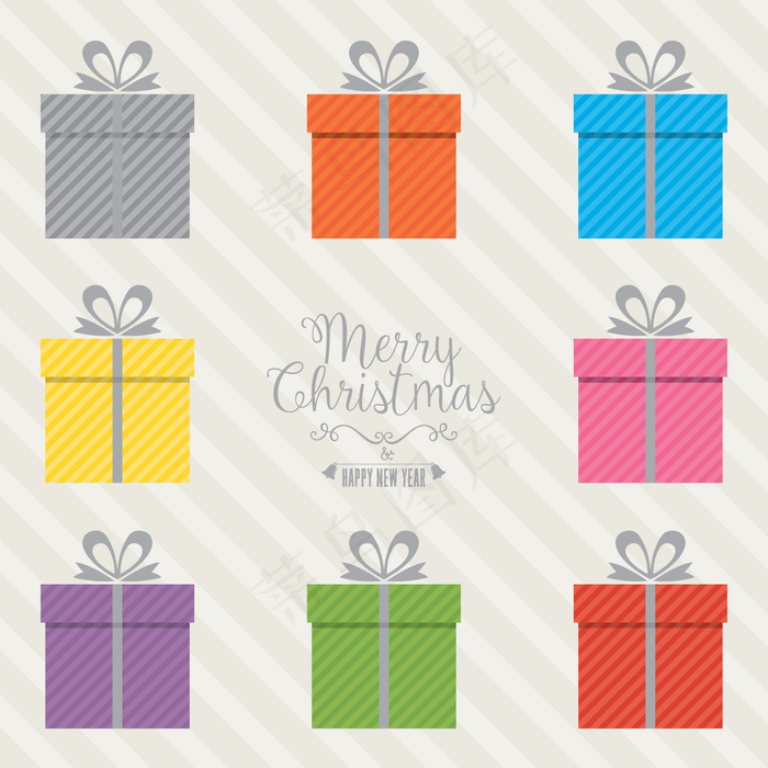 平板圣诞礼品背景