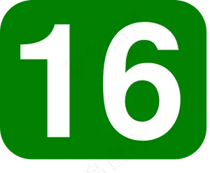 白绿圆角矩形的剪辑艺术