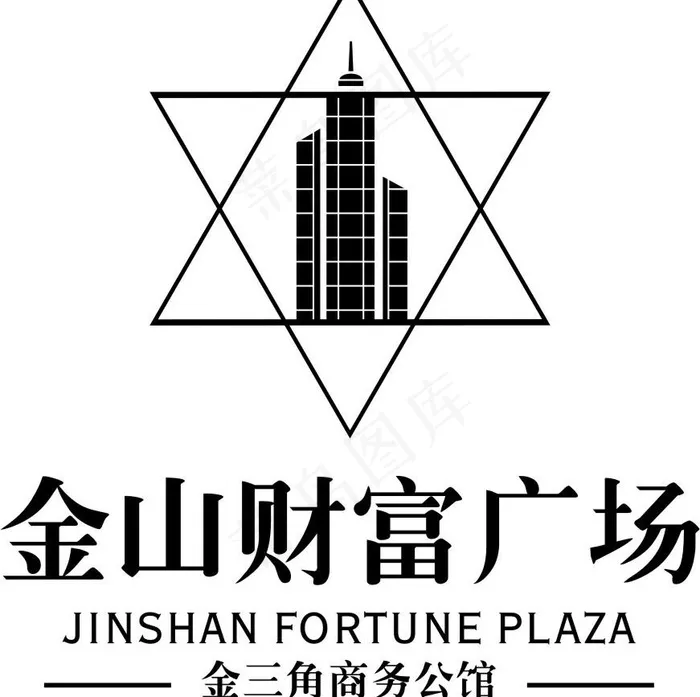 金山财富广场logo图片cdr矢量模版下载