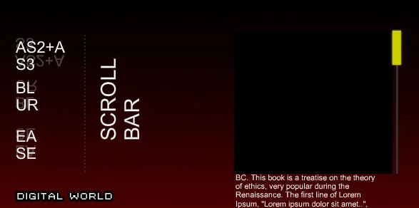 鼠标指针和滚动条as特效flash...