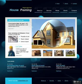 建筑框架设计公司网页模板