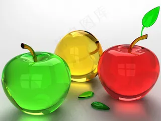 高清创意水晶苹果图