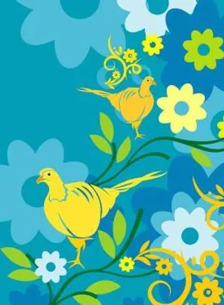 精美时尚植物花纹背景矢量素材093