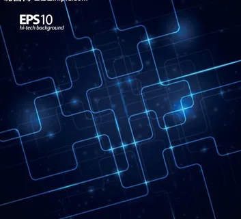 蓝色动感线条光线背景图片