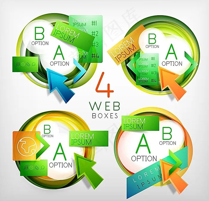 圆形APP手机图标eps,ai矢量模版下载