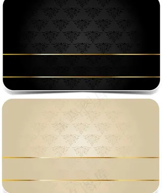 欧式花纹名片卡片图片