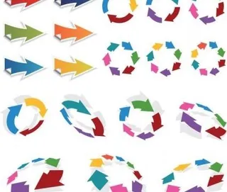 丰富多彩的三维矢量箭头设置