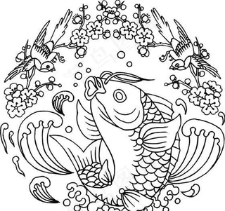 吉祥图案 黑白 中华传统 矢量 AI_0013