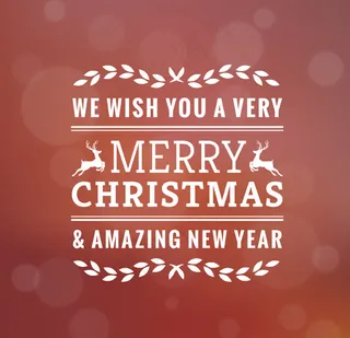 创意圣诞祝福语艺术字矢量素材