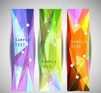 3款彩色几何形banner设计 3款彩色几何形banner设计