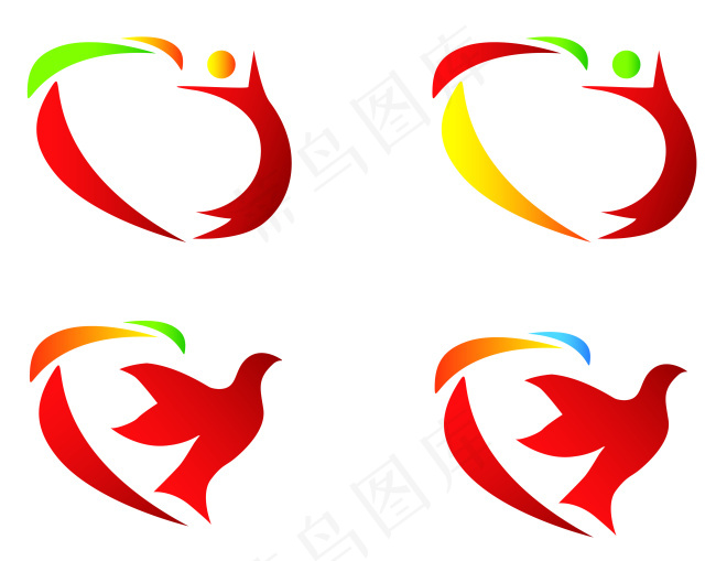 慈善机构标志矢量图