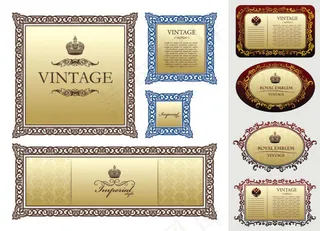 欧式古典边框花纹矢量素材