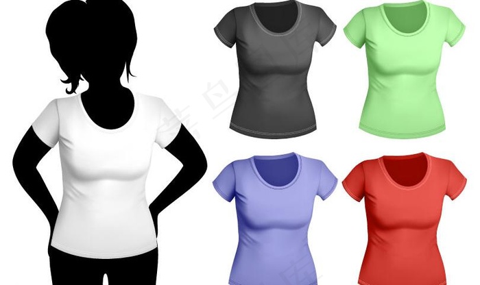 空白t shirt矢量素材图片eps,ai矢量模版下载