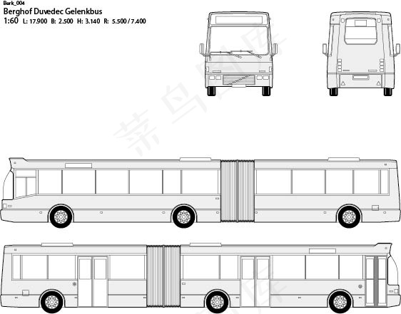 Berkhof公交车矢量图eps,ai矢量模版下载