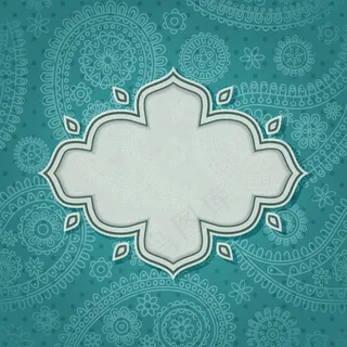 绿色花纹矢量图